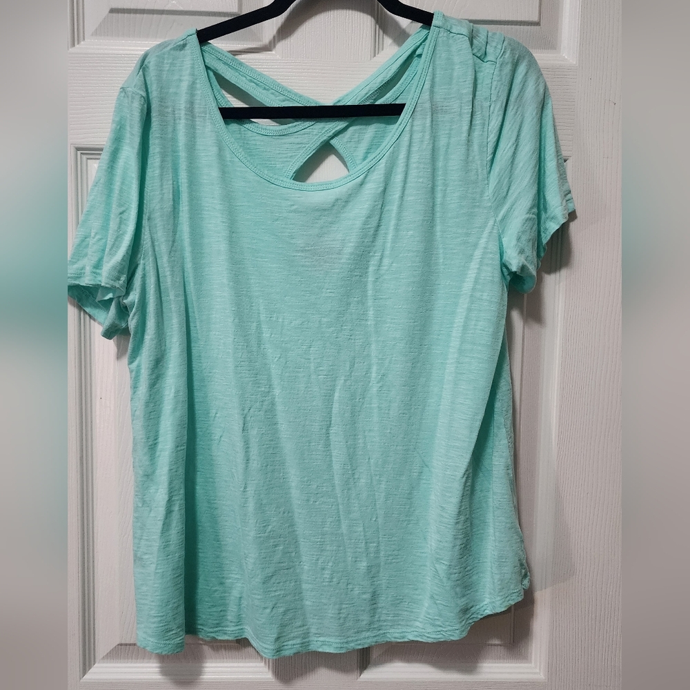 Natural Reflections Teal Short Sleeve Top